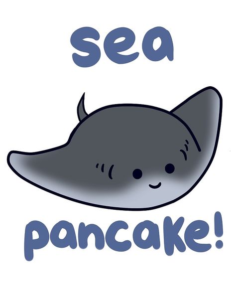 "Sea pancake!" by ghostofstarman | Redbubble Manta Ray Pancake, Pancake Animals, Sea Pancake, Ocean Animal Stickers, Pancake Meme Funny, Cute Photos, Zodiac Signs, Pancakes