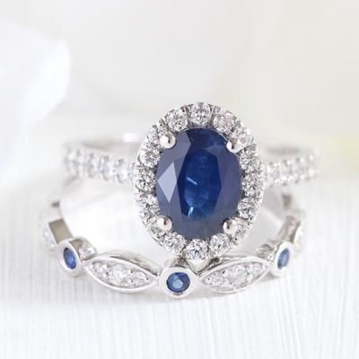 Saphire Engament Ring Set, Sterling Silver Wedding Rings Sets, Sapphire Wedding Band, Sterling Silver Wedding Rings, Colored Engagement Rings, Blue Stone Ring, Engagement Ring White Gold, Sapphire Engagement Ring Blue, Sapphire Wedding