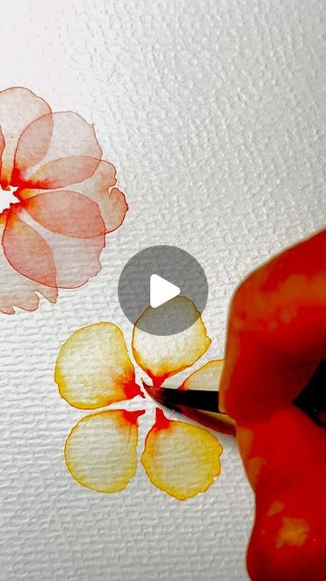 Watercolor Paint Flowers, Transparent Watercolor Flowers Tutorial, Abstract Flower Painting Watercolour, Transparent Watercolor Flowers, Watercolor Abstract Flowers, Watercolour Inspiration Flowers, Watercolour Background Ideas, Water Colour Flower Paintings, Aquarelle Art Ideas