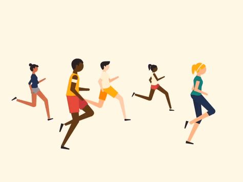 Running Gif, Action Pictures, Education Poster Design, Sport Poster Design, Motion Design Animation, People Illustration, Animation Design, 2d Animation, Children's Ministry