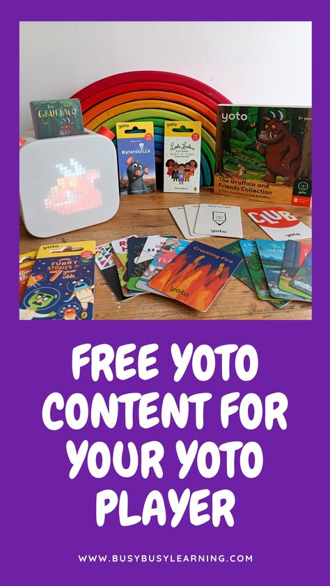 Yoto Cards, Yoto Mini, Yoto Player, Joy School, Kid Books, Free Stories, Free Audio, Children's Stories, Make Your Own Card