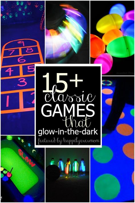 Remember those games that you grew up playing??  Here they are with a glow in the dark twist!  So fun! #earlymemories #ad Glow In The Dark Games, Teenager Party, Glow Games, Glow In Dark Party, Neon Birthday Party, Glow Birthday Party, Black Lights, Blacklight Party, Glow Birthday