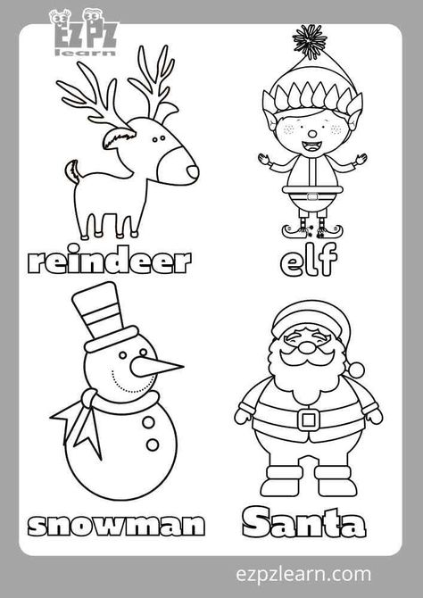 Santa Worksheets Preschool, Christmas Worksheets Preschool, Santa Worksheet, Christmas Worksheets For Kids, Christmas Worksheets Kindergarten, Christmas Worksheet, Christmas For Kids, Elf Snowman, Coloring Pages Christmas