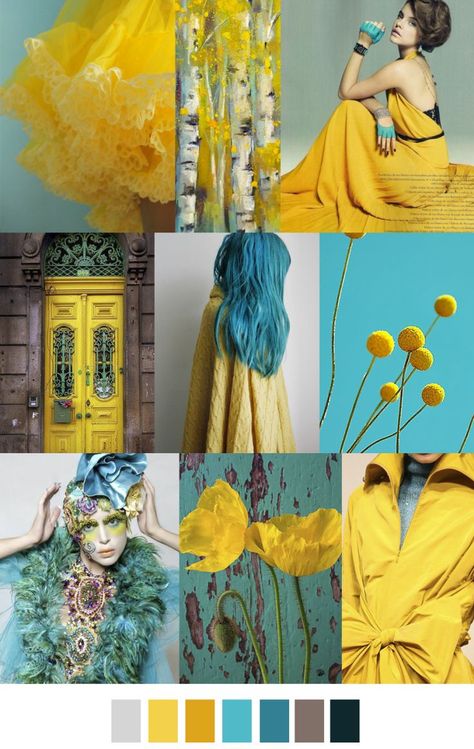 Color Trends 2017, Colour Board, A Collage, Yellow And Blue, Color Stories, Colour Schemes, Color Pallets, Pantone Color, Color Theory