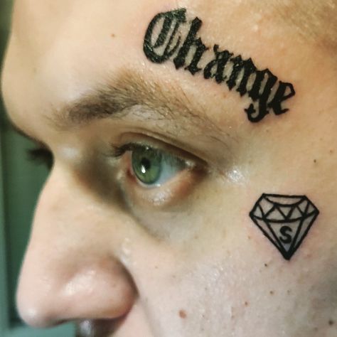 Tattoo Diamond, Tattoo House, Diamond Tattoos, Face Tattoo, Tattoos