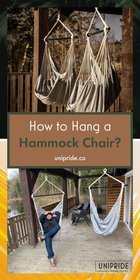 Unipride Brand: How to Hang a Hammock Chair? Unipride’s soft and comfy hammock chair is a perfect fit in every household. The stylish and minimalist Scandinavian-styled hammock chair can be hung outdoors as well as indoors. But if you’re nervous about hanging your hammock chair, we’re here to turn your fear into a nearly effortless experience. | Hammock Chair | Comfortable Hammock Chair | Hammock Chair | Hammock Swing Chair | Sustainable Hammock Chair | Hammock Chair Decor Hammock Chair Outdoor, Chair Hammock Outdoor, Hanging Chair Stand, Hanging Hammock Chair Outdoor, Chair Hammock, How To Hang A Hammock Chair, Hammock Chairs, Hammock Chair Diy, Hammock Chair Frame Diy