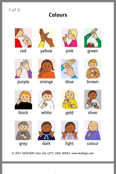 Sign language for Brits, the u in colour should indicate this is not an ASL chart. Abcs In Sign Language, Your In Sign Language, Sign Language Conversation Words, Who In Sign Language, Play In Sign Language, Pretty In Sign Language, Color Sign Language, Sign Language Greetings, Happy In Sign Language