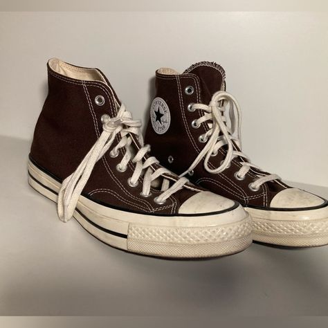 Chuck 70 Canvas - Brown Converse Dark Brown Converse, Brown Chuck 70, 70s Converse, Chuck 70s, Brown Converse, Converse Brown, Platform Chucks, Male Outfits, Desired Reality