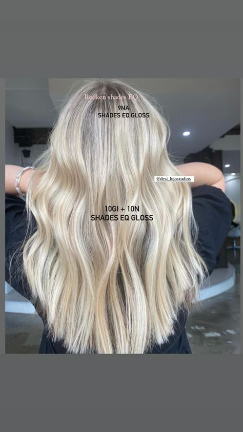 Redken Blonde Balayage Formula, Buttery Blonde Hair Redken Formula, Redken Eq Shades Blondes, Redken Bright Blonde Formula, Redken Shades Eq Level 10 Formula, Redkin Eq Shades Toner, Shades Eq Toner Formulas Buttery Blonde, Creamy Cool Blonde Hair, Keune Blonde Hair Colors