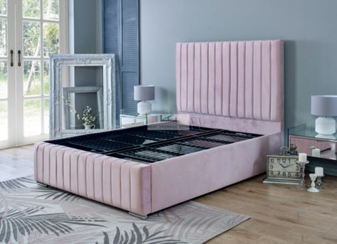 bedsnfurniture.com - Looking for similar products - Visit our website. Find many great new & used options and get the best deals for Nina Ottoman Storage Bed with Super Strong Metal Frame Single, Double, King Size at the best online prices at eBay! Free delivery for many products! Childrens Bedroom Storage, Pink Headboard, Velvet Bed Frame, Grey Bed Frame, Dining Table Sizes, Summer Furniture, Ottoman Storage Bed, Single Bed Frame, Double Bed Frame