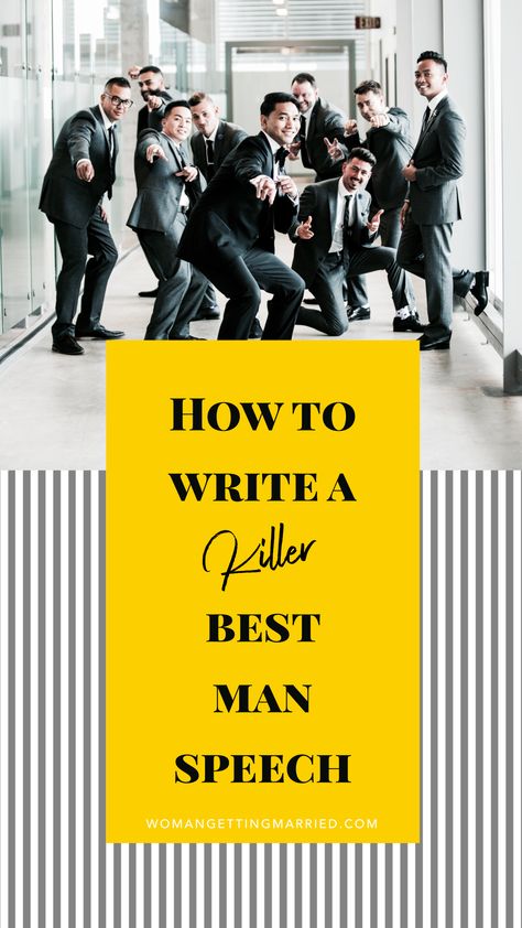 The Dos and Don’ts of Writing (and Giving) a Best Man Speech Groomsmen Speech Ideas, Short Best Man Speech Examples, Best Man Toast Examples, How To Write A Best Man Speech, Funny Best Man Speech Ideas, Bestman Speeches, Best Man Speech Ideas, Groomsmen Speech, Short Best Man Speech