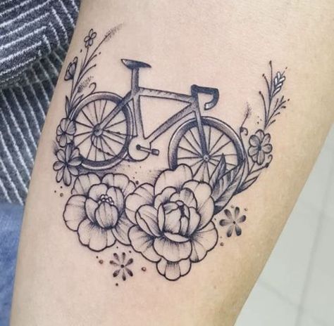 Bycicle Tattoos, Bicycle Tattoo For Women, Tandem Bike Tattoo, Mountain Bike Tattoo, Bicycle Tattoo, Bike Tattoos, Tandem Bike, Forearm Tattoo Women, Hair Tattoos