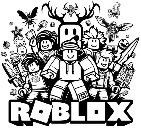 Roblox Coloring Pages - 40 New Fan Coloring Sheets Roblox Colouring Pages, Roblox Coloring Pages Free Printable, Roblox Sketch, Roblox Coloring Pages, Roblox Coloring, Kids Book Storage, Fnaf Coloring Pages, Roblox Birthday, Kids Coloring Pages