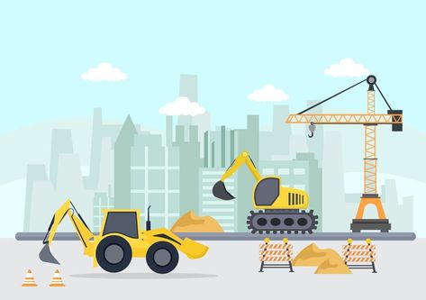 Construction of Real Estate Vector Real Estate Vector, Construction Party, Construction Site, Vector Photo, Bday Party, 3rd Birthday, Motion Graphics, 2nd Birthday, First Birthdays