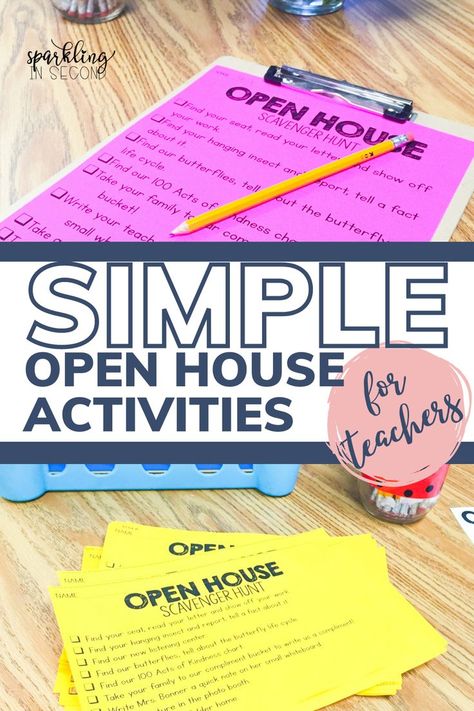 There are a lot of things to think about on open house night! In this post I'm sharing my go-to SIMPLE open house activities that are always a hit with my students and their families! If you're looking for meet the teacher ideas, you'll want to check out this post! Winter Open House Ideas, School Open House Activities, Fall Open House Ideas School, High School Open House Ideas, School Open House Ideas, Meet The Teacher Ideas, Open House Activities, Open House Gifts, Open House Night