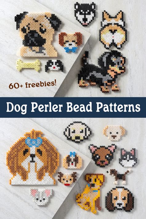 Dog Fuse Beads, Hedgehog Perler Beads Pattern, Puppy Perler Bead Patterns, Perler Bead Patterns Printable, Cloud Perler Beads, Perler Bead Dog Patterns, Perler Bead People, Perler Bead Tic Tac Toe, Perler Art Pattern