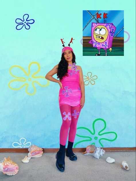 Spongebob Show Costumes, Spongebob Rave Makeup, Spongebob Rave Costume, Cute Spongebob Outfits, Unique Spongebob Costumes, Sponge Bob Outfits, Jellyfish Rave Spongebob, Spongebob Theme Outfit, Spongebob Party Outfit Ideas