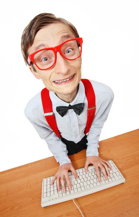 Nerd Stock Image, Guy On Computer, Nerd Photography, Nerd Character, Nerd Guy, Nerd Core, Silly Poses, Nerd Boy, Nerdy Kid