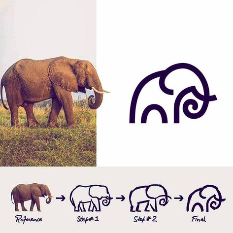 Elephant Logo Design, Animal Logo Inspiration, Ali Akbar, Make Your Own Logo, Logo Animal, Inspiration Logo Design, Logo Sketches, Logo Design Process, Elephant Logo