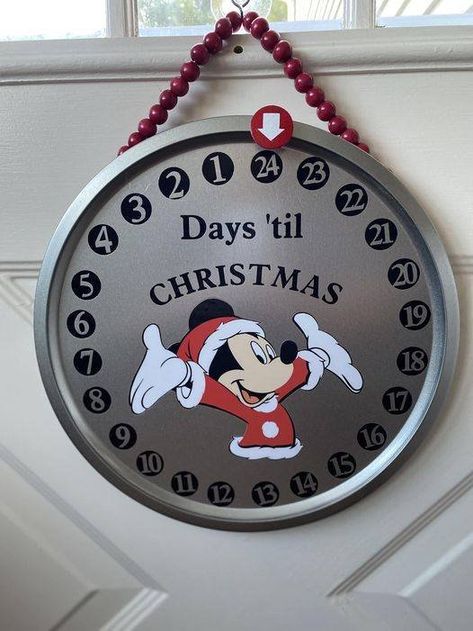 Cricut projects hacks and SVG sharing | I got inspired by some charming Christmas designs in another group, and that led me to create a Disney-themed Christmas countdown calendar starring Mi... | Facebook Cricut Lettering, Christmas Countdown Calendar, Charming Christmas, Countdown Calendar, Christmas Inspo, Dollar Tree Crafts, Disney Christmas, Christmas Designs, Christmas Countdown