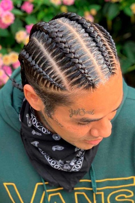 French Braids Men, Cornrow Styles For Men, Box Braids Men, Cornrow Braids Men, Braids For Men, Braid Styles For Men, Boy Braids Hairstyles, Two French Braids, Braids Men