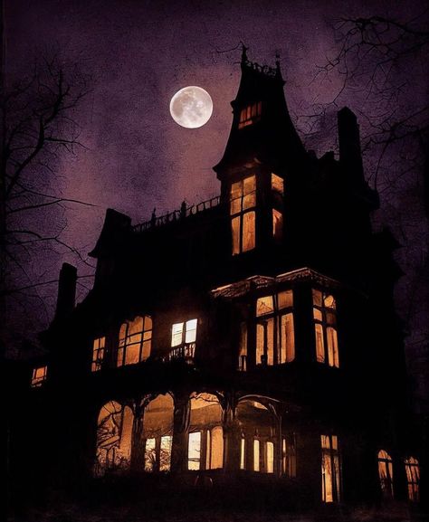 Victorian Gothic Aesthetic, Victorian Castle, The Color Orange, Vintage Halloween Images, Gothic Castle, Dream Fantasy, Castles In Scotland, A Haunted House, Old Mansions