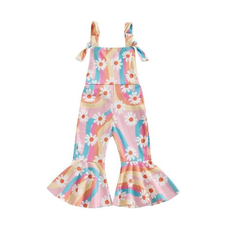 Toddler Bell Bottom Outfit, Baby Bell Bottoms, Summer Autumn Outfit, Daisy Butterfly, Bell Bottoms Outfit, Toddler Jumpsuit, Toddler Overalls, Girls Overalls