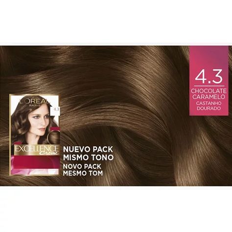 Excellence Coloración permanente 4.03 Chocolate caramelo | L'Oréal Loreal Paris, Hairstyles Haircuts, Hair Colour, Hair And Nails, Balayage, Hair Color, Hair Cuts, Paris, Nails