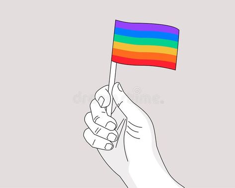 Pride Line Art, Pride Flag Drawing, Flag Drawing Ideas, Journal June, Pride Symbol, Pride Celebration, One Direction Drawings, Flag Drawing, Vector Line Art