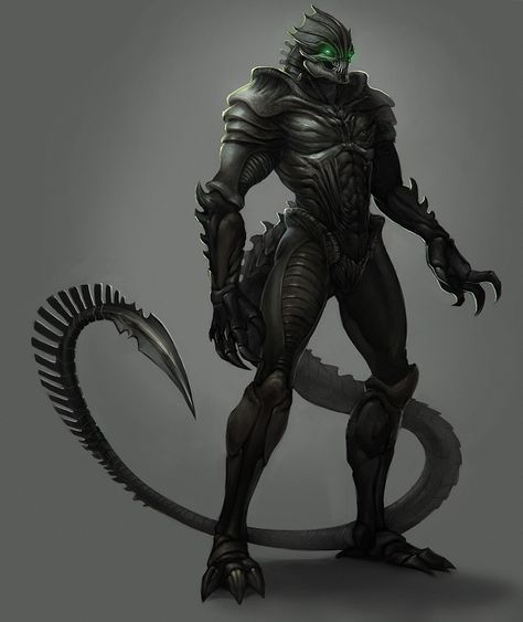 Amazing alien concept Snake Alien Concept Art, Alien Beast Concept Art, Evil Alien Concept Art, Reptilian Alien Concept Art, Scary Alien Concept Art, Fantasy Alien Races, Cybernetic Monster, Alien Warrior Concept Art, Xenomorph Concept Art