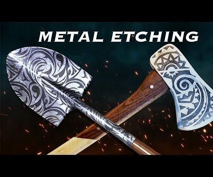 How to Metal Etch / Easy Metal Etching Using Electricity Metal Etching Diy, Etched Metal Jewelry, Electroplating Diy, Etching Tool, Etching Diy, Knife Making Tools, Rust Removal, Metal Working Projects, Metal Etching