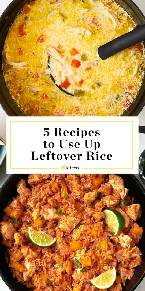 Chicken And Rice Leftover Recipes, Chicken Rice Leftover Recipes, Extra Rice Recipes, Leftover Rice Dinner, Meals With Leftover Rice, Rice Leftovers Ideas, Leftover Rice Soup, Things To Make With White Rice, Leftover Rice Soup Recipes