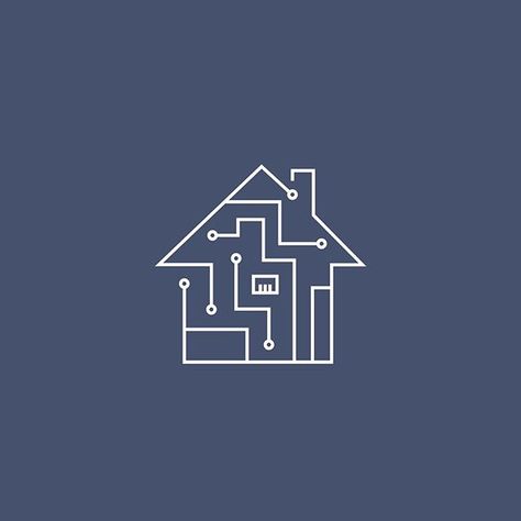 Home Automation Logo, Automation Logo, Real Estate Logo Inspiration, Jh Logo, White Wood Wallpaper, House Logo Icon, House App, Construction Logo Design, Graphic Design Student