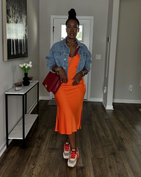 ~Recap of the OOTD~ Swipe to see the look styled with heels for date night. Watch the previous reel for step by step details! 🧡❤️ . 📌Shop exact and similar options on my @shop.ltk page linked in my bio. . ✨What I’m wearing: *Denim jacket: @princesspollyboutique *Slip dress: @dillards *Sneakers: @nike via @stockx *Heels: @ninewest *Necklaces: @dylanlex *Bracelets: @amazonfashion *Purse: Chanel (old) . . . #theglamcorridor #styleinspiration #styleinspo #fashioninspiration #fashioninspo #fa... Slip Dress Outfit Fall, Colombia Trip, Purse Chanel, Satin Skirt Outfit, Slip Dress Outfit, Night Watch, Modest Fits, Fall Dress Outfit, Casual Day Outfits