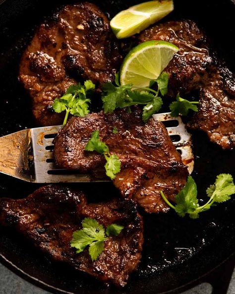 Vietnamese lemongrass pork steaks | RecipeTin Eats Lemongrass Marinade, Vietnamese Lemongrass Pork, Bun Thit Nuong, Vietnamese Pork Chops, Lemongrass Beef, Vietnamese Chicken Salad, Lemongrass Pork, Tin Eats, Noodle Bowls Recipes