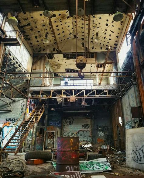 Cyberpunk Comic, Abandoned Factories, Map Inspiration, College Photography, Apocalypse Aesthetic, Abandoned Factory, Industrial Inspiration, Post Apocalypse, Travel Illustration