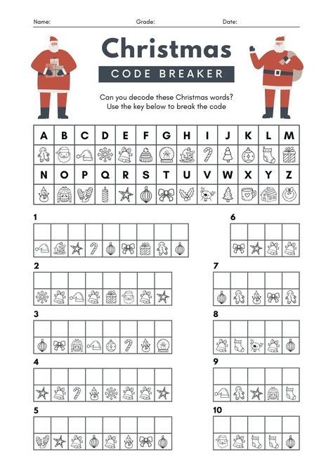 Plantillas Code Breaker, Christmas Words, Coding, Christmas, Color