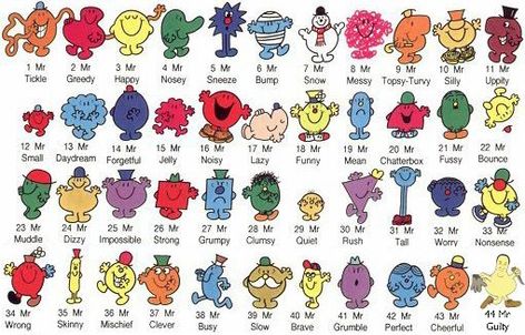 mr-men1 Mr Men Books, Roger Hargreaves, Mr Men Little Miss, Monsieur Madame, Mr Men, Character Trait, Private Equity, Unique Book, Little Miss