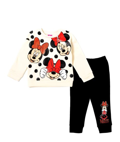 DISNEY MINNIE Fashion Sweatshirt Pullover Minnie Mouse Sweatshirt, Matching Pants Set, Minnie Mouse Outfits, Disney Toddler, Minnie Mouse Girl, Cozy Winter Outfits, Stylish Pants, Girls Fleece, Soft Clothes