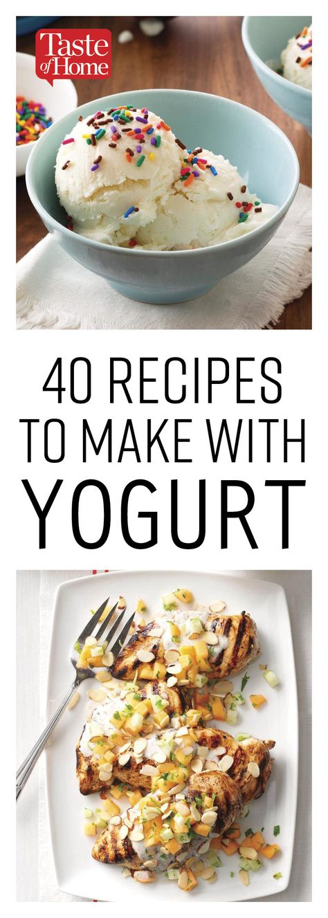 40 Recipes to Make With Yogurt Things To Make With Plain Yogurt, Two Good Yogurt Recipes, What To Do With Yogurt Recipes, Yogurt Based Recipes, Recipes With Whole Milk Yogurt, Recipes For Plain Yogurt, What Can You Make With Plain Greek Yogurt, Recipes That Use Vanilla Yogurt, Plain Yogurt Recipes Dinner