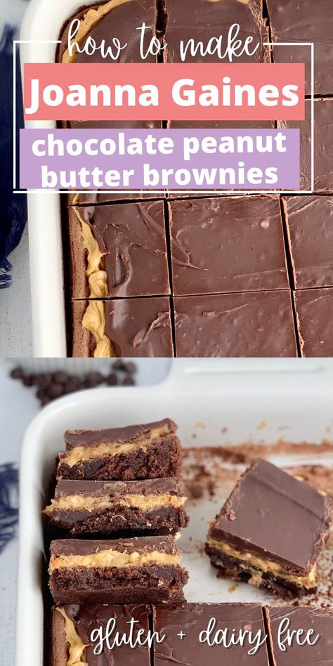 Joanna Gaines Brownie Recipes, Magnolia Table Peanut Butter Brownies, Gluten Free Desserts Chocolate Peanut Butter, Magnolia Peanut Butter Brownies, Peanut Butter Truffle Brownies, Gluten Free Buckeye Brownies, Gluten Free Chocolate Peanut Butter Bars, Gluten Free Peanut Butter Brownies, Brownies Almond Flour