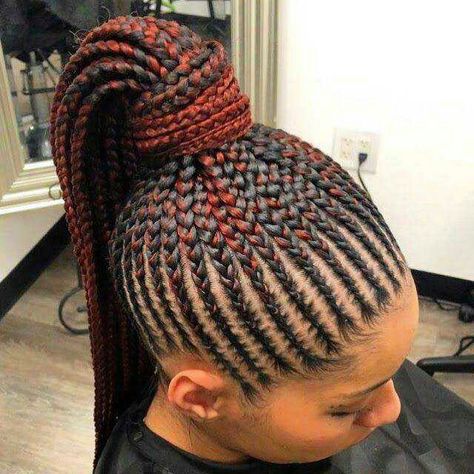 Small Feed Ins To The Back, Braids Scalp, Hair Braiding Styles, Senegal Twist, African Hair Braiding, Feed In Ponytail, Cornrow Ponytail, Braid Ponytail, Kids Braids