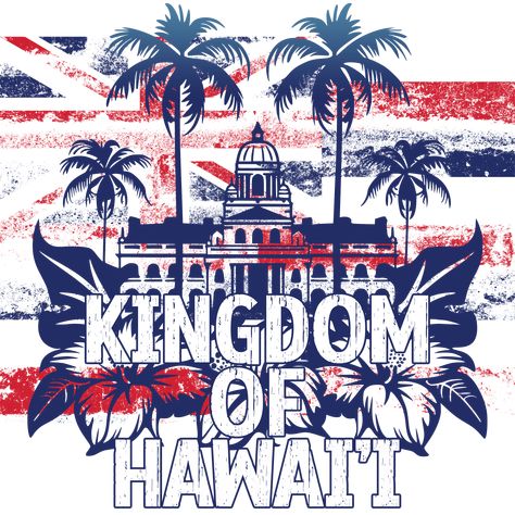 Kingdom of Hawaii design. Iolani palace is pictured in the background of this design. Tshirts, blankets, stickers, phone covers, lap top covers, tote bags, blankets, and more available. Click on the Redbubble link to see more of my designs. Iolani Palace, Hawaiian Flag, Polynesian Art, Coconut Trees, Coconut Tree, Hibiscus Flowers, Dream Destinations, Shirt Brand, Hibiscus