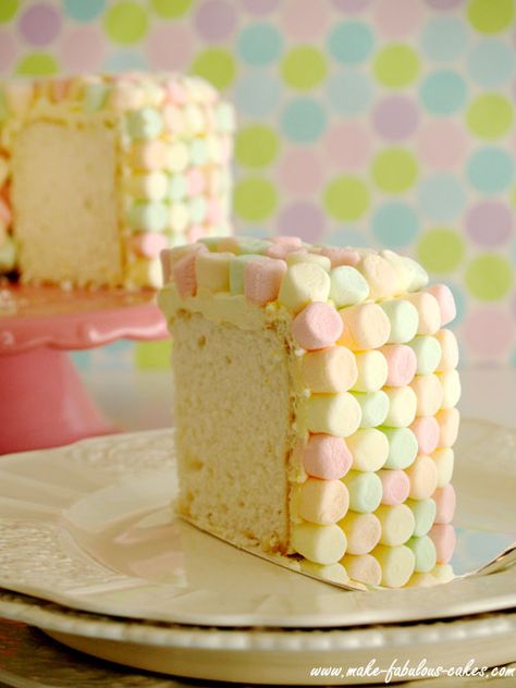 Marshmallow Cake, Buffet Dessert, A Piece Of Cake, Angel Food Cake, Piece Of Cake, Food Cake, Easter Dessert, Easter Cakes, Angel Food