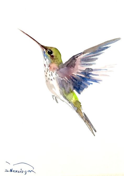 Flight Art, Watercolor Hummingbird, Hummingbird Painting, Hummingbird Art, Bird Drawings, Watercolor Inspiration, Watercolor Bird, Red Burgundy, Watercolor Techniques