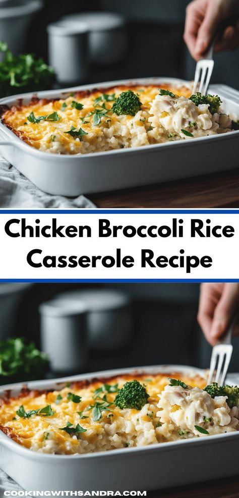 Craving a quick and nourishing dinner? Discover this Chicken Broccoli Rice Casserole, a family-friendly dish that combines tender chicken, fresh broccoli, and creamy rice. Enjoy a wholesome meal without the fuss! Easy Chicken Broccoli Rice Casserole, Easy Chicken Broccoli Rice, Nourishing Dinner, Easy Chicken Casserole Recipes, Chicken And Rice Dishes, Chicken Broccoli Rice Casserole, Chicken Broccoli Rice, Chicken Casserole Easy, Chicken Fresh