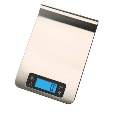 Dimensions: 245x168x27mm Max capacity: 5kg Division: 1g Display: 50x21mm LCD Material: Stainless steel, ABS Product weight: 0.55kg Power: 2xAAA battery Function: 1. 5 unit display: kg, g, lb, oz, ml 2. Tare measurement 3. Zero, Net, Stable, Low Battery indicator 4. Large LCD display (backlight) 5. High-precision Sensors 6. Food safe material 7. Automatic Switch-off Body Fat Scale, Kitchen Electronics, Luggage Scale, Electronic Scale, Battery Indicator, Custom Gift Boxes, Low Battery, Kitchen Scale, Electrical Appliances