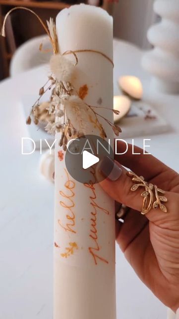 E.  Stübing on Instagram: "DIY CANDLE 🎃 
Did you know... you can make candles 
in kitchenpaper Roll? 
AND did you know? You can make your own candle Sticker?
So EASY 
and a nice gift too 🎁 Adorned with dried flowers or branches 🍂🍁
.
What so you think? 

Don't forget to like and save now❤️

More Details in my Story 👉

Das ist mein Beitrag zu der Herbstwoche (siehe meine Story)
mit @stilles_bunt @parzelle_14 @tegernsee_kitchen
@warm.living
Werbung/Ad
#diy #october #ikeahome #ikea #diycrafts #friday #decorazioni #decorasyon #herbstbasteln #fallinspo
#ikeahackers #selbstgemacht #candles #diyideas #fridayvibes #herbstimpressionen #@ikeadeutschland
@ikeahack @ikea @ikeahackersofficial @ikeacreativeideas
.
Follow @herzenstimme for more DiYs Hacks and Upcycling ideas
What do you do with wax l