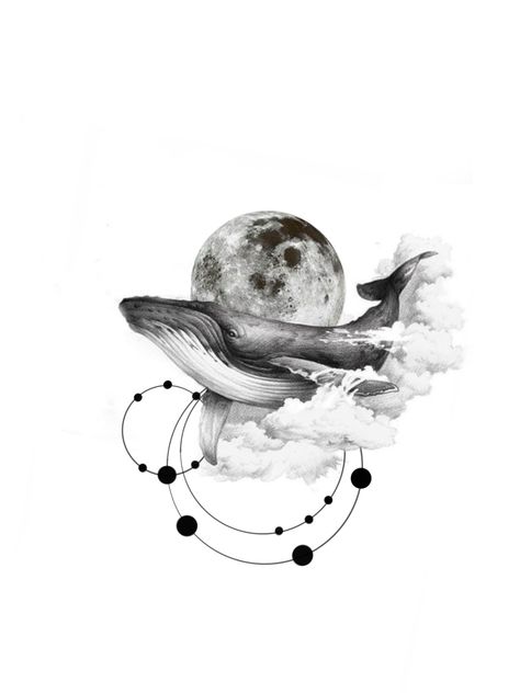 Tattoo Sea Art Tattoo, 52hz Whale Tattoo, Space Whale Tattoo, Wale Tattoos, Sea Tattoo Design, Whale Tattoo Design, Sea Tattoo Ideas, Tattoo Whale, Beautiful Spine Tattoos