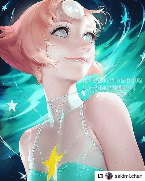 Pearl  . .  #pearl #stevenuniverse #Draw #Drawing #Art #Fanart #Artist #Illustration #Design #sketch #doodle #tattoo #Arthelp #Anime #Manga #Otaku #Gamer #Nerdy #Nerd #Comic #Geek #Geeky . . Geek drawings gallery.  Use #ArtForGeeks for a chance to be featured  Artist credit Pearl From Steven Universe, Sakimichan Art, Hyanna Natsu, Pearl Fanart, Perla Steven Universe, Pearl Steven Universe, Universe Images, Pearl Steven, Simple Portrait